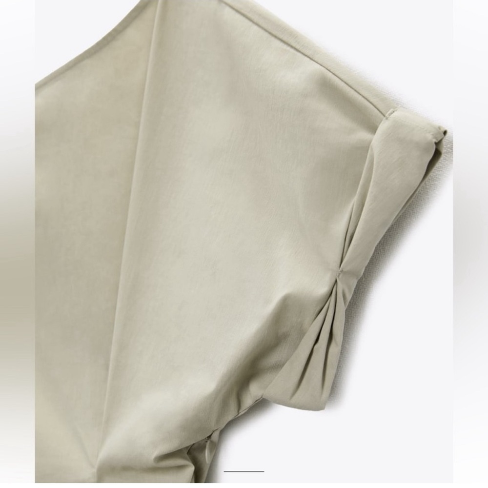 Zara PLEATED ASYMMETRIC DRESS ZISE L - Picture 3 of 7
